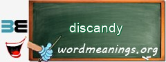 WordMeaning blackboard for discandy